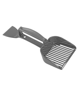 SCRAPE N SCOOP - Clump Remover, Litter Scoop for Cats, Durable Litter Box Scooper, Cat Litter Scoop, Litter Box Cleaner (Grey)