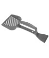 SCRAPE N SCOOP - Clump Remover, Litter Scoop for Cats, Durable Litter Box Scooper, Cat Litter Scoop, Litter Box Cleaner (Grey)