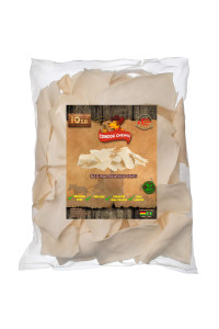 cowdog chews Natural Rawhide chips - Premium Long-Lasting Dog Treats with Thick cut Beef Hides, (10 Lb)
