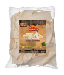 cowdog chews Natural Rawhide chips - Premium Long-Lasting Dog Treats with Thick cut Beef Hides, (10 Lb)