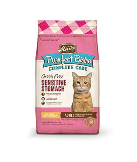 Merrick Purrfect Bistro Grain Free Cat Food, Complete Care Sensitive Stomach Dry Cat Food Recipe - 12 lb. Bag