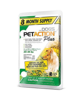 Pet Action Plus for Dogs 8 Doses - 23 to 44 lbs.
