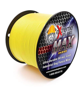 Maximum Performance Dog Fence Wire - 1000 Ft. 14 Gauge Wire with Ultra Thick 60 Mil Polyethylene Protective Jacket - Designed for Max Life Reliability and Low Signal Loss - Universal Compatible