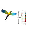 Uheng Colorful Bird Ladder Toys For Parrot, Pet Swings Chew Hanging Bridge, Wooden Rainbow Cage Training Accessories For Cockatiel Conure Parakeet Small Macaw Budgie