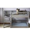 ECOFLEX Dog Bunk Bed with Removable Cushions - Grey
