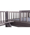 ECOFLEX Dog Bunk Bed with Removable Cushions - Grey