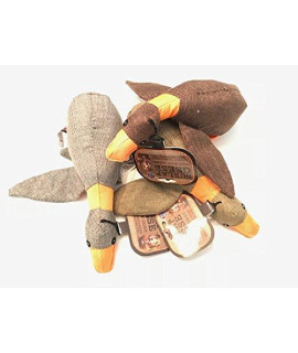 Bow Wow Pet 3-Pack Burlap Geese w/Crinkle Sound and Squeaker Dog Toys