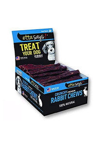 Etta Says! Premium Rabbit 4.5 Inch Chews - All Natural, Grain Free Dog Treat, Chew, Usa Made