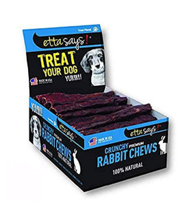 Etta Says! Premium Rabbit 4.5 Inch Chews - All Natural, Grain Free Dog Treat, Chew, Usa Made