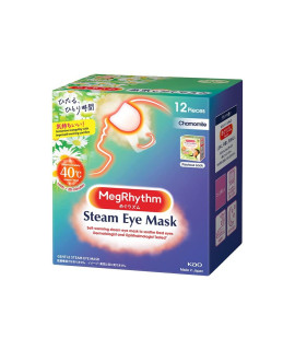 Kao Megrhythm Health Care Steam Warm Eye Mask Made In Japan Chamomile 12 Sheets