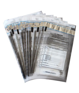 ZMYBcPAcK 100 Pack clear FREEZFraudADeposit Bags, Tamper-Evident Bags, Security Bank Pocket, 9 x 12 Inches