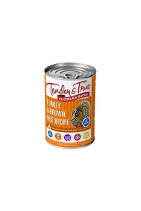 Tender and True Pet Food, Dog Food Can ABF Wet Turkey Brown Rice, 13.2 Ounce - 12 count