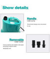 Upettools Submersible Water Pump, Ultra Silence Circulation Multifunctional Water Pump with Handle for Pond, Aquarium, Hydroponics, Fish Tank Fountain with 4.6ft (1.4M) Power Cord(66GPH,5W)