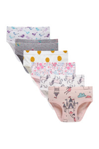 Sladatona Little Girls Soft Cotton Underwear Bring Cool, Breathable Comfort Experience Panty 6-7Y