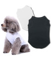 Shirts for cat Kitten Puppy, chol&Vivi cat T-Shirt clothes Soft and Thin, 2pcs Blank Shirts clothes Fit for Extra Small Medium Large Extra Large Size cat Puppy, Extra Small Size, Black and White