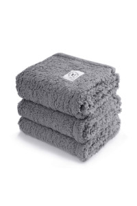 1 Pack 3 Calming Blankets Fluffy Premium Fleece Pet Blanket Soft Sherpa Throw For Dog Puppy Cat Grey Small (23X16)