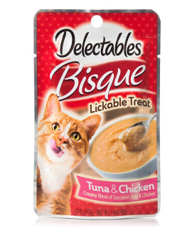 HBBV9 Delectables Bisque Lickable Wet cat Treats - Tuna & chicken - 12 Pack
