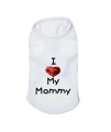 Petall Dog Shirts I Love My MomMommy DadDaddy clothes Doggy Slogan costume cute Heart Vest for Small Dogs Puppy T-Shirt (Medium)