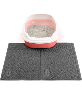 Upsky Cat Litter Mats 2 Set Of Cat Litter Pads, Cat Litter Trap Mats Can Be Spliced And Placed At-Will, Scatter Control For Litter Box, Soft On Sensitive Kitty Paws, Easy To Clean (24Aa X 16Aa)
