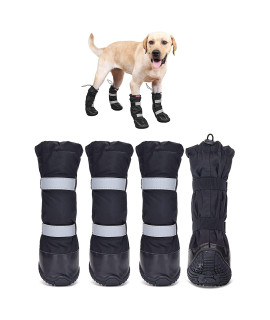 Hipaw Outdoor Dog Boots Winter Dog Shoes Nonslip for Snow Rain