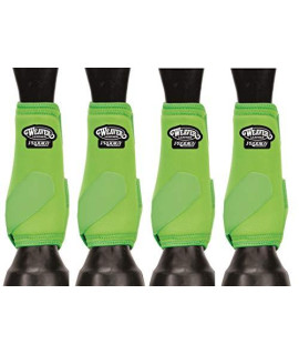 Weaver Prodigy Performance Boots 4 Pack Med Lime