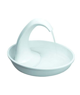 Pioneer Pet Swan Pet Drinking Fountain: 80oz Water Capacity (White Plastic) (3075)