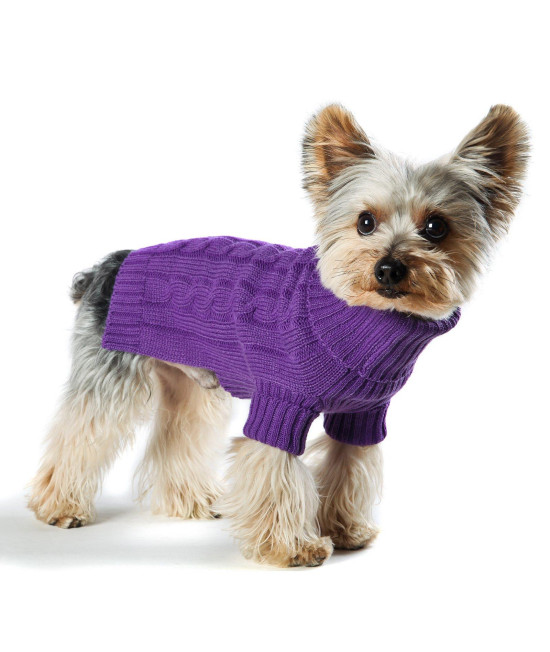 Stinky G Dog Sweater Turtleneck Purple Size 10