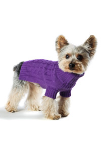 Stinky G Dog Sweater Turtleneck Purple Size 14