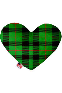 Mirage Pet Products green Plaid 8 Inch Heart Dog Toy