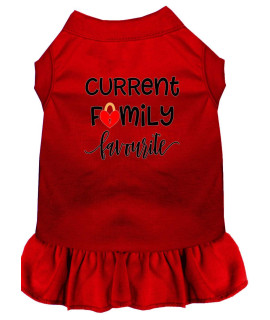Mirage Pet Products Family Favorite Screen Print Dog Dress Red Sm