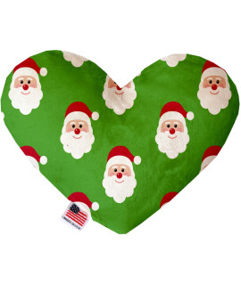 Mirage Pet Products Smiling Santa 8 Inch Heart Dog Toy