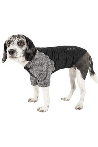 Pet Life Active Hybreed 4-Way Stretch Two-Toned Performance Dog T-Shirt, X-Large, Black