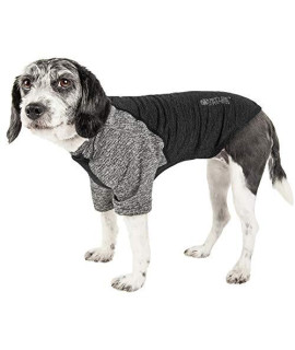 Pet Life Active Hybreed 4-Way Stretch Two-Toned Performance Dog T-Shirt, Large, Black