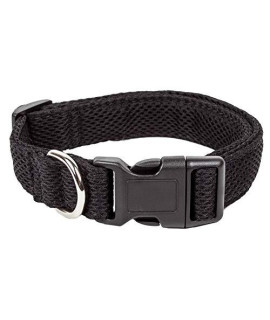 Pet Life Aero Mesh 360 Degree Dual Sided Comfortable and Breathable Adjustable Mesh Dog Collar, Large, Black