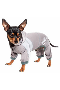Dog Helios Namastail Lightweight 4-Way Stretch Breathable Full Bodied Performance Yoga Dog Hoodie Tracksuit