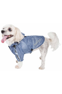 Dog Helios Torrential Shield Adjustable and Waterproof Dog Raincoat Poncho XL Blue