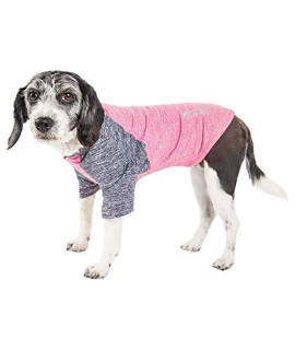 Pet Life Active Hybreed 4-Way Stretch Two-Toned Performance Dog T-Shirt, Medium, Pink
