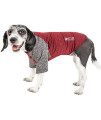 Pet Life Active Hybreed 4-Way Stretch Two-Toned Performance Dog T-Shirt, Large, Maroon