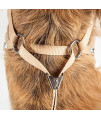 Pet Life Luxe Furracious 2-in-1 Mesh Reversed Adjustable Dog Harness-Leash W/Removable Fur Collar, X-Small, Khaki