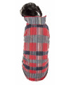 Pet Life ? 'Scotty' Tartan Classical Plaid Dog Coat - Insulated Plaid Dog Jacket with Reversible Sherpa Lining - Winter Dog Clothes for Small Medium Large Dogs