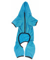 Pet Life ? Active 'Pawsterity' Heathered Performance 4-Way Stretch Two-Toned Full Bodied Hoodie, Large, Blue