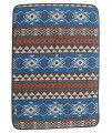 Ruth&Boaz Outdoor Wool Blend Pet Blanket Ethnic Inka Pattern (K-Blue)