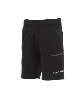 Huk Mens Standard Next Level Quick-Drying Performance Fishing Shorts, Black-105, Large