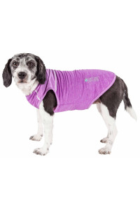 Pet Life ? Active 'Aero-Pawlse' Heathered Fitness and Yoga Dog T-Shirt Tank Top - Performance Pet T-Shirt with 4-Way-Stretch and Quick-Dry Technology - Summer Dog Clothes with Added Reflective Safety