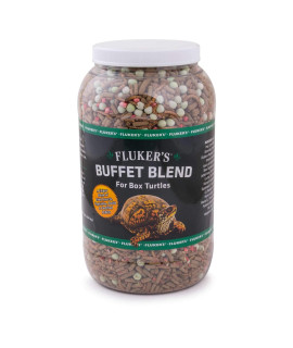 Flukers Buffet Blend Box Turtle Diet - Insects, Veggies and Fruit with Fortified Pellets, 325lbs