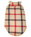 Pet Life ? 'Allegiance' Plaid Dog Coat - Insulated Plaid Dog Jacket with Reversible Sherpa - Winter Dog Clothes for Small Medium Large Dogs
