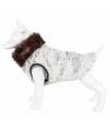 Pet Life ? Luxe 'Purrlage' Pelage Mink Fur Dog Coat - Dog Jacket with Hook-and-Loop Belly enclosures - Winter Dog Coats for Small Medium Large Dog Clothes