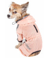 Dog Helios Torrential Shield Waterproof and Adjustable Full Body Dog Raincoat, MD, Pink