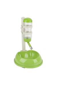 Dog Water Bottle Bowl,Automatically Feeding Water Height Adjustable Dispenser for Dog Cat(Green)