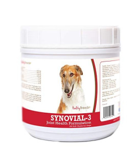Healthy Breeds Synovial-3 Dog Hip & Joint Support Soft Chews for Borzois - OVER 200 BREEDS - Glucosamine MSM Omega & Vitamins Supplement - Cartilage Care - 120 Ct